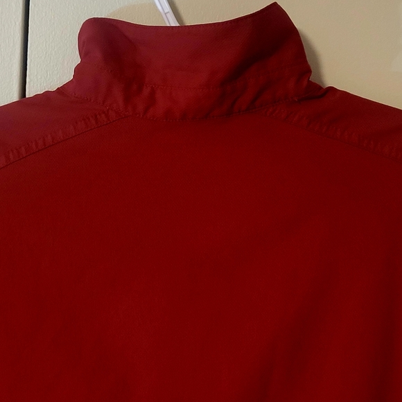 Columbia Casual Button down short sleeves Burgundy man's Large dress shirt - Picture 11 of 15